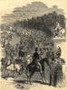 Longchamps. Paris. Racing 1849 antique ILN full page print 1849 old