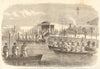 The Naval Review - Queen Victoria & Royal Family embarking at Portsmouth 1856