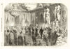 Banquet French Emperor Peace Plenipotentiaries Tuileries. Paris 1856 old print