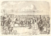 Part of Scarborough - drawn by John Leech. Yorkshire 1857 old antique print