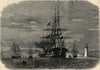 Prince of Wales (Edward VII) departing Plymouth Sound for Canada. Devon 1860