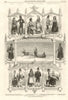 Swedish Norwegian costumes. Saetersdalen Laplanders Mora Dalarna Sondmoor 1867