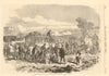 Defence of Paris: Ambulance Internationale tending wounded soldiers 1870 print