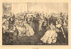 Supper time. Hospitality. Society 1872 old antique vintage print picture
