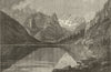 South Tyrol scenery: Monte Cristallo & Dürrensee. Austria Italy Dolomites 1877