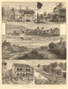 Views on the Panama Canal route. Colon. Panama City Casco Viejo 1881 old print