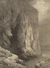 The Bass Rock, from a picture by S. Read. Scotland 1881 old antique print