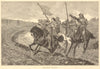 Broken truce. Militaria. Fine arts 1881 old antique vintage print picture