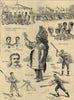 The Canadian game of Lacrosse, played at Hurlingham. London. Sports 1883 print