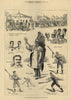 The Canadian game of Lacrosse, played at Hurlingham. London. Sports 1883 print