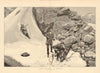 After reindeer in Norway. Hunting. Rifle shooting 1885 old antique print