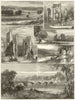 Scottish Borders. Kelso Abbey Fleurs Castle Teviot Bridge Roxburgh Castle 1887