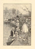 Up the river. Society. Boats Boaters 1889 old antique vintage print picture
