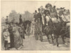 A meet of the Four-in-Hand Club: on the way to Richmond. London. Society 1892