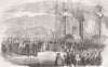 FRANCE. boarding of Marshal St Arnaud, Marseilles 1854 old antique print