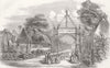 SRI LANKA. Miligraya School and Garden, in Ceylon 1853 old antique print