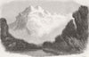 SWITZERLAND. Dufourspitze 1856 old antique vintage print picture