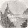 SWITZERLAND. Monte Rosa; Zumsteen & Hochste Spitze 1854 old antique print