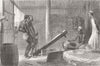 INDIA. Bruising rice for sweetmeats 1876 old antique vintage print picture