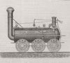 RAILWAYS. Royal George, 1st train w/ 6 couple wheels 1874 old antique print
