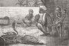 INDIA. . A Serpent Charmer 1875 old antique vintage print picture