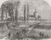 CZECH REP. Pardubitz Castle, Bohemia 1866 old antique vintage print picture