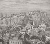 BULGARIA. Nebet Tepe, Plovdiv 1885 old antique vintage print picture