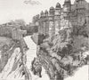 GWALIOR. Road up to the Fort showing King Pal’s Palace 1885 old antique print