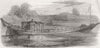 SURREY. Royal state barge, Virginia water 1863 old antique print picture