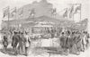 NORWAY. Start of the Norwegian Railway, Oslo 1851 old antique print picture