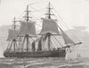 SHIPS. H M S Euryalus 1877 old antique vintage print picture