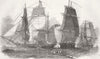 ARCTIC. Belcher's expedition, John Franklin search 1852 old antique print