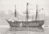 SLAVERY. HMS London. British HQ, East Africa 1881 old antique print picture