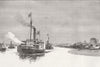 ETHIOPIA. Gordon's ships Metemmeh from Khartoum, 21 1885 old antique print