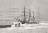 ARCTIC. Exploration. Eira, Leigh Smith's yacht 1882 old antique print picture