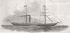 ITALY. Capri, iron Mediterranean ship 1846 old antique vintage print picture