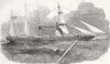 ABERDEEN. Shipwreck. Duke of Sutherland Pier 1853 old antique print picture