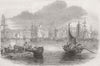 ITALY. Trieste-The Harbour 1846 old antique vintage print picture