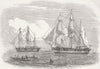 SHIPS. H M S Erebus and Terror 1845 old antique vintage print picture