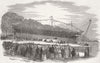 IRELAND. Launch. Pelican, Ship, Cork 1850 old antique vintage print picture