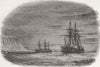 ARCTIC. Expedition housed, for winter 1849 old antique vintage print picture