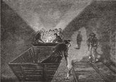 SWITZERLAND. St Gothard tunnel. miners leaving work 1882 old antique print