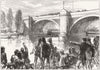 WORLD. Sculling-match Thames championship. Race Barnes Railway bridge 1876