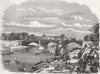 FRANCE. New bridge over the Seine at Paris-the Pont de Solferino 1860 print