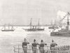 KENT. The Arrival of H I M the German emperor at Port Victoria 1891 old print