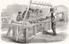 ENGINEERING. Drilling Machine 1851 old antique vintage print picture