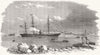 TURKEY. The Himalaya steam-ship landing troops at Uskudar 1854 old print
