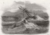 WALES. Rhyl lifeboat saving crew of Brigantine wrecked Pansern, Abergele 1857