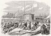 NORTHUMBERLAND. Launch. Deck preparatory to launch 1866 old antique print