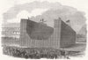 PERU. Launch of the Iron floating Dock at Callao, Peru 1866 old antique print